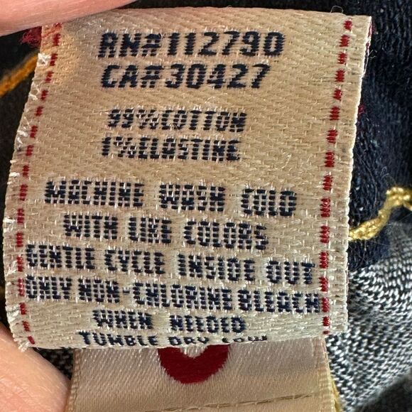 True Religion Jeans Womens Sz 27 Dark Wash Becca Flap Pockets Bootcut Red Label - Picture 9 of 12